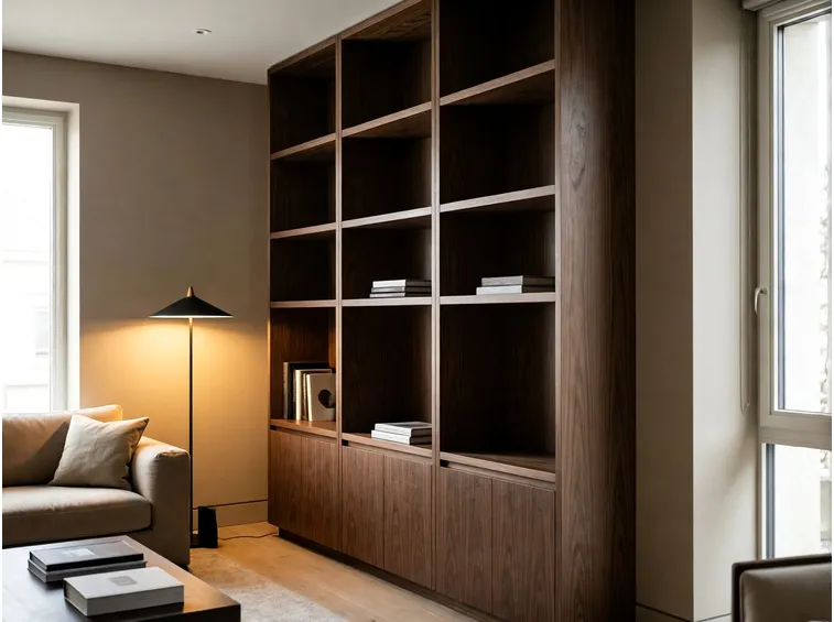 Dosare il legno scuro: luce, proporzioni e superfici su cui puntare