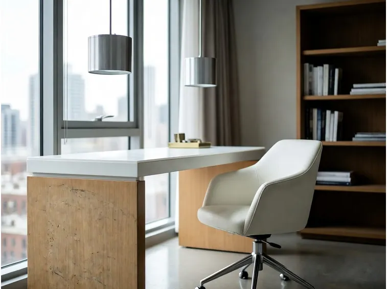 Studio in casa realizzato in una stanza