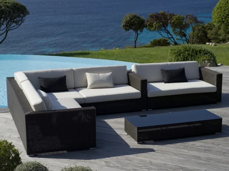 Divano giardino rattan