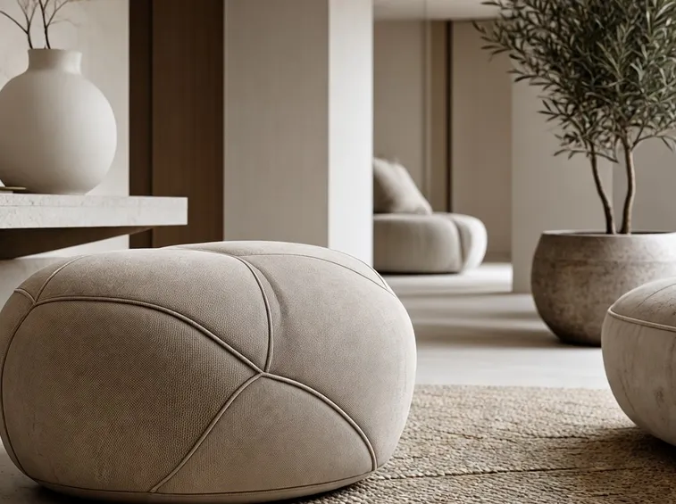 Un pouf contenitore costoso e di design