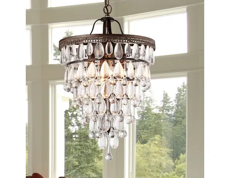 Lampadario gocce spirale
