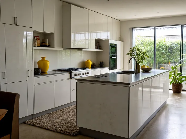 Cucina minimalista ed essenziale