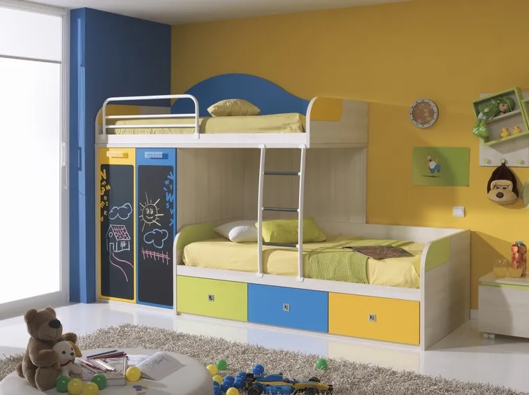 letto a castello colorato