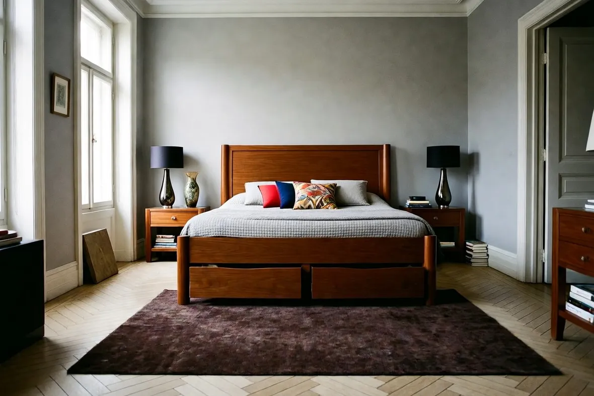 camera da letto in legno