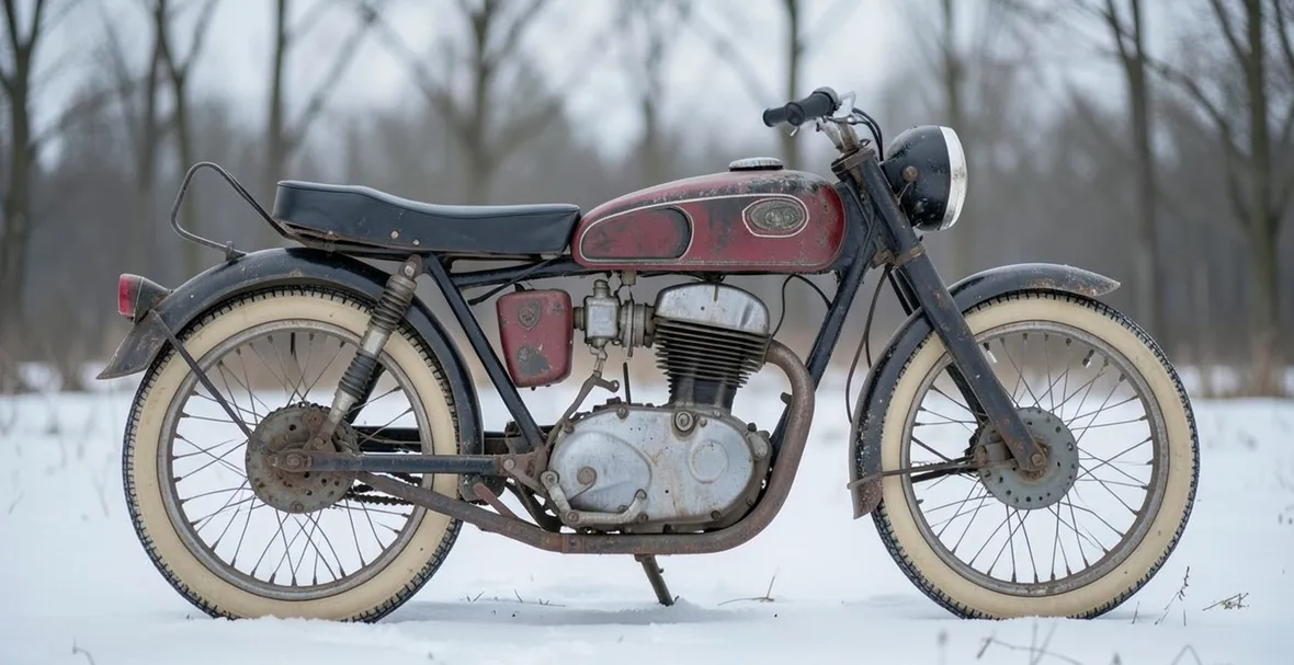 moto d'epoca da restaurare