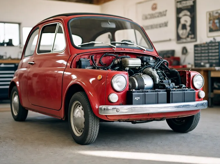Fiat 500 elettrica rossa