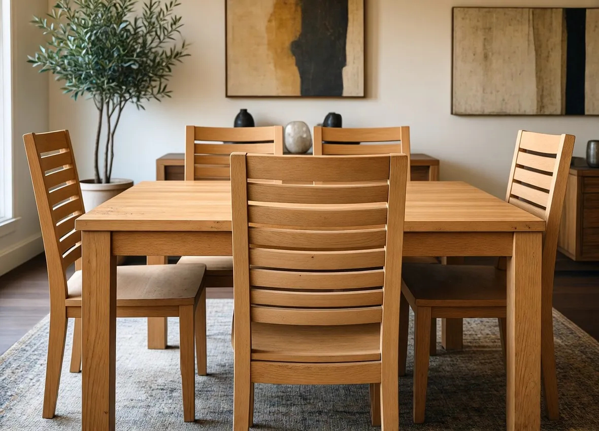 tavoli e sedie in legno
