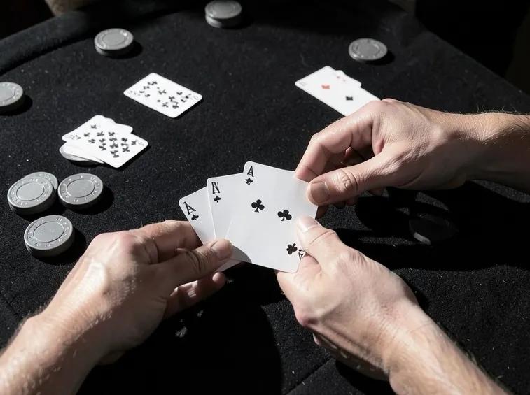 Un tavolo verde da poker
