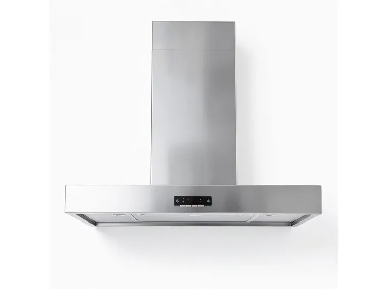 Cappa in acciaio inox dalla forma rettangolare