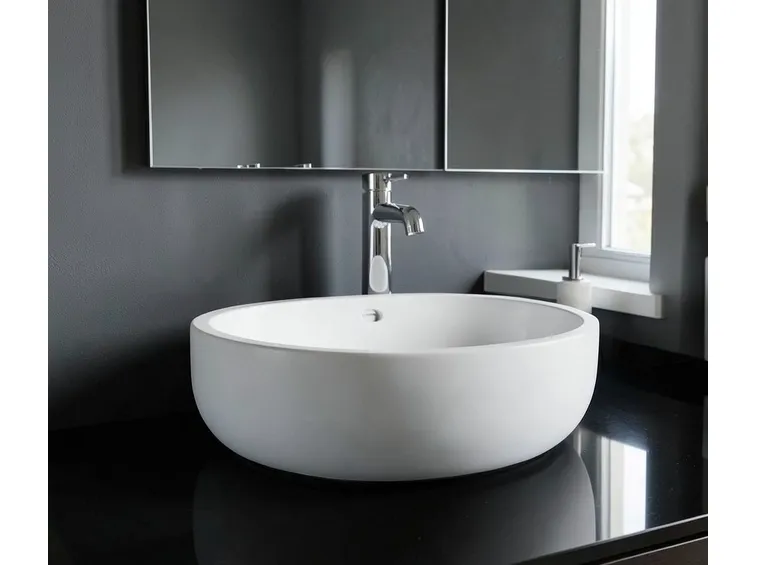 Lavabo da appoggio con mensola