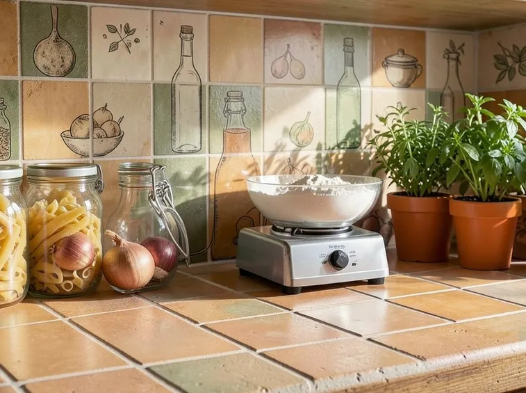 Piastrelle per piani cucina