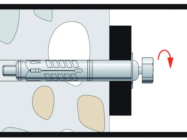 Inserire il tassello nel muro