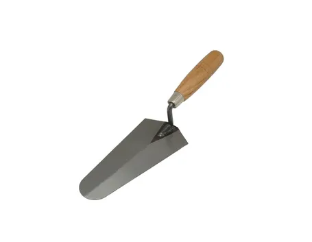 Esempio di cazzuola a testa tonda con manico in legno