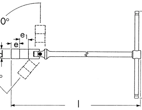 Diagramma di chiave candela professionale snodata