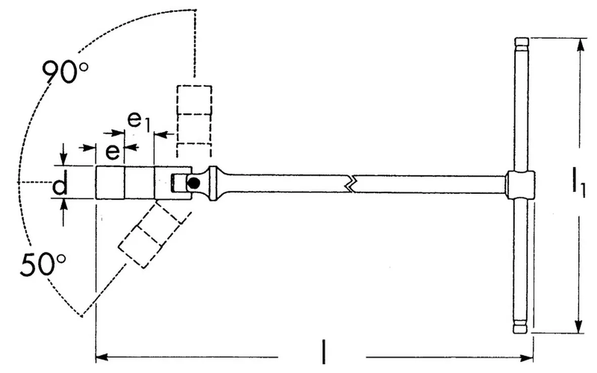 Diagramma di chiave candela professionale snodata