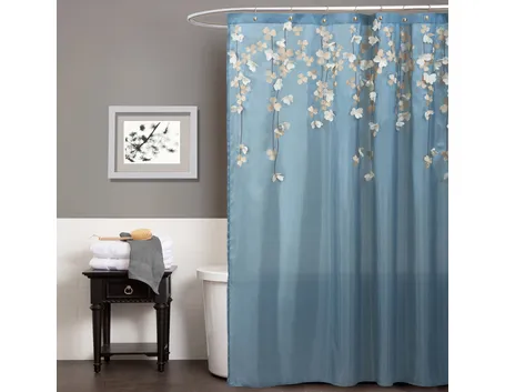 Tenda doccia con motivi floreali