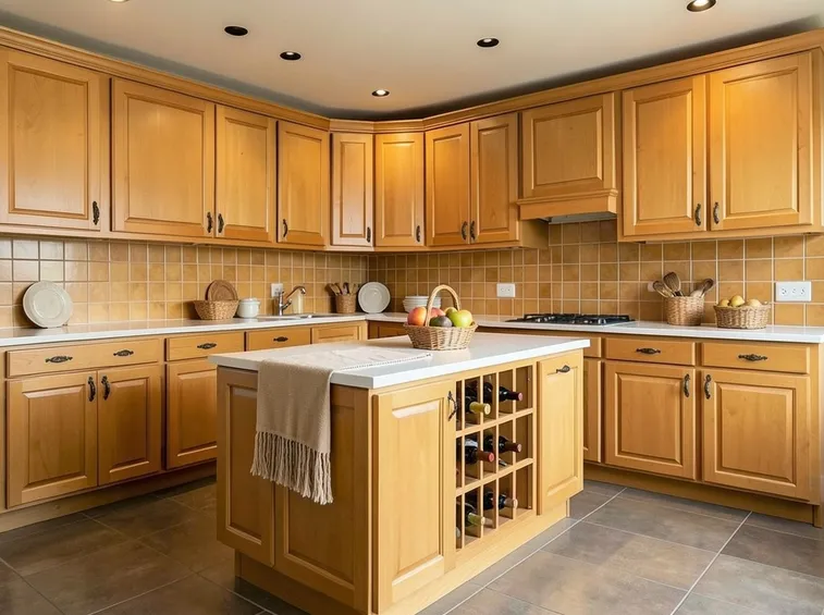 Confortevole cucina in legno