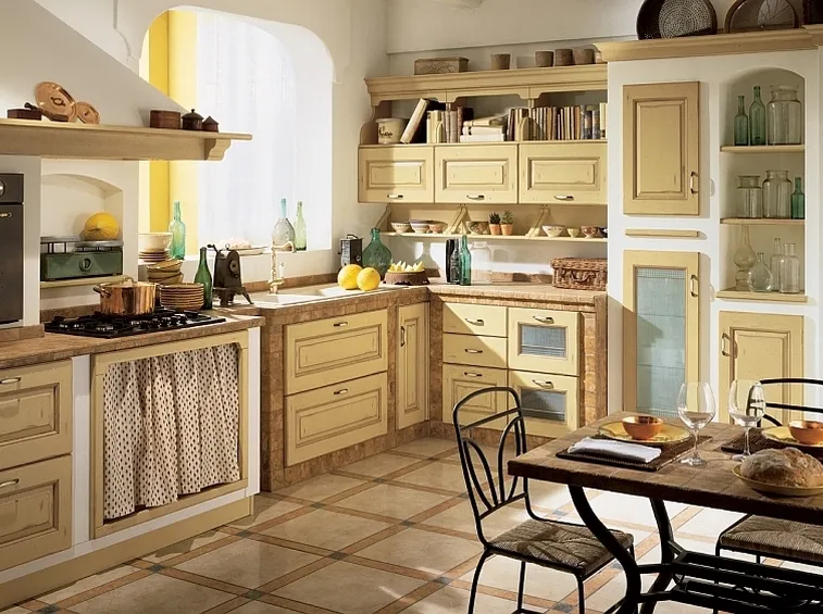 Cucina in muratura country