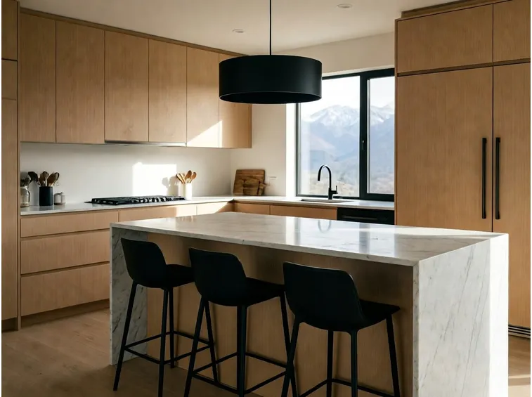 Cucina senza maniglie moderna