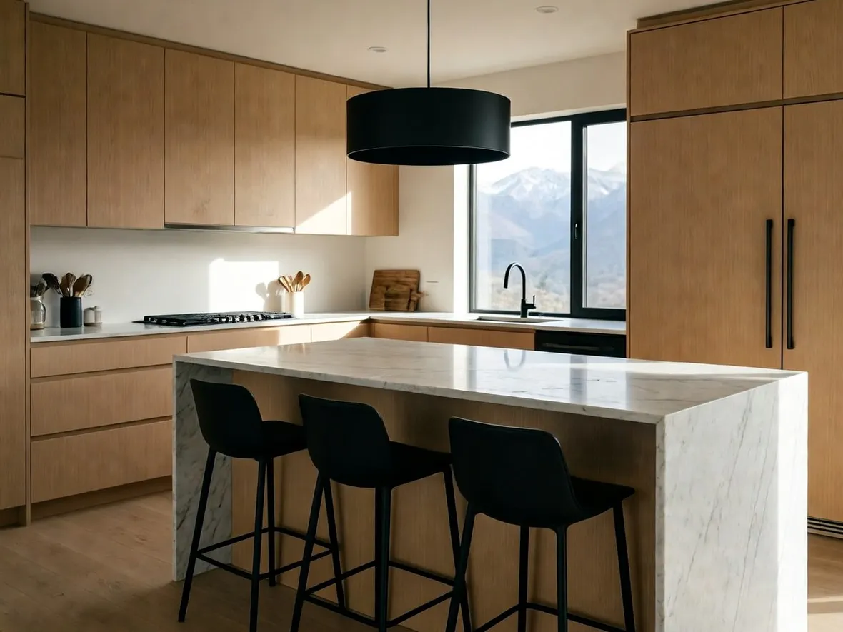 Cucina senza maniglie moderna
