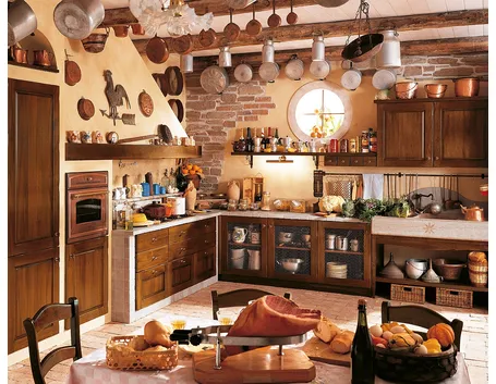 Cucina in muratura rustica