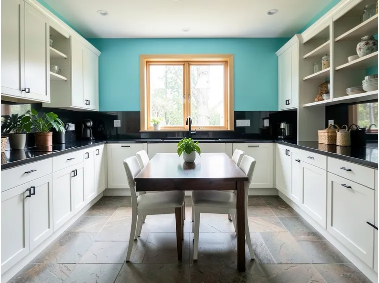 Cucina con finestra sopra il lavandino
