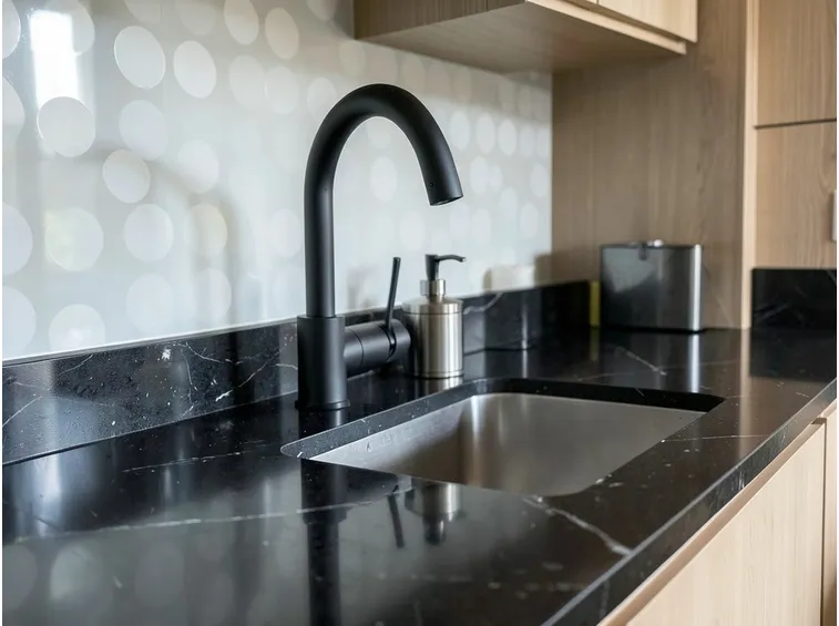 Top cucina in materiale sintetico