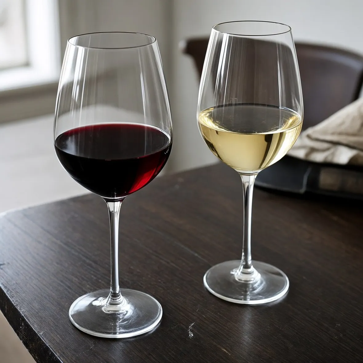 Calici per vino bianco e rosso