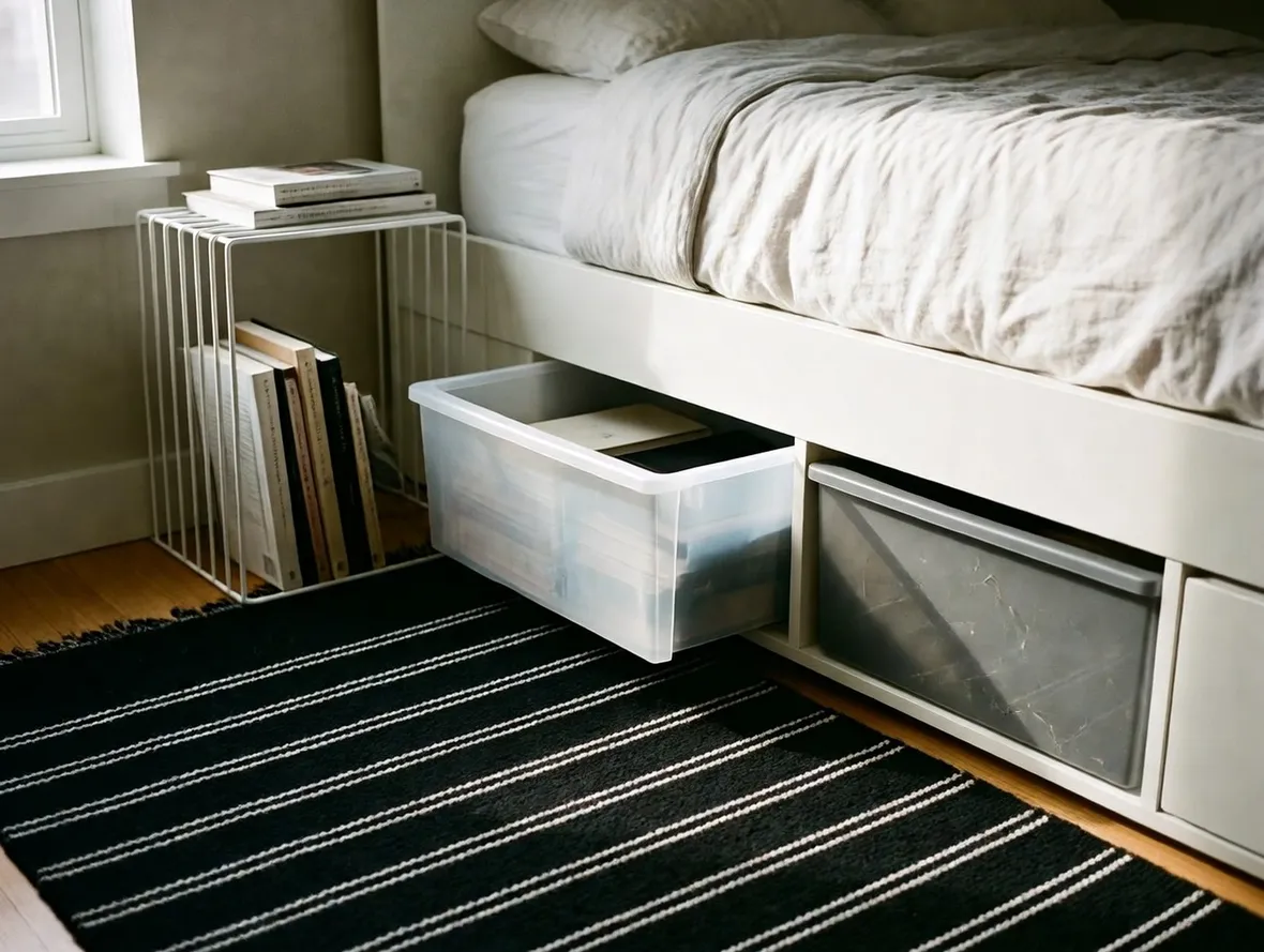 Scatole da riporre sotto al letto