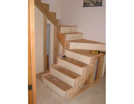Struttura di una scala in legno