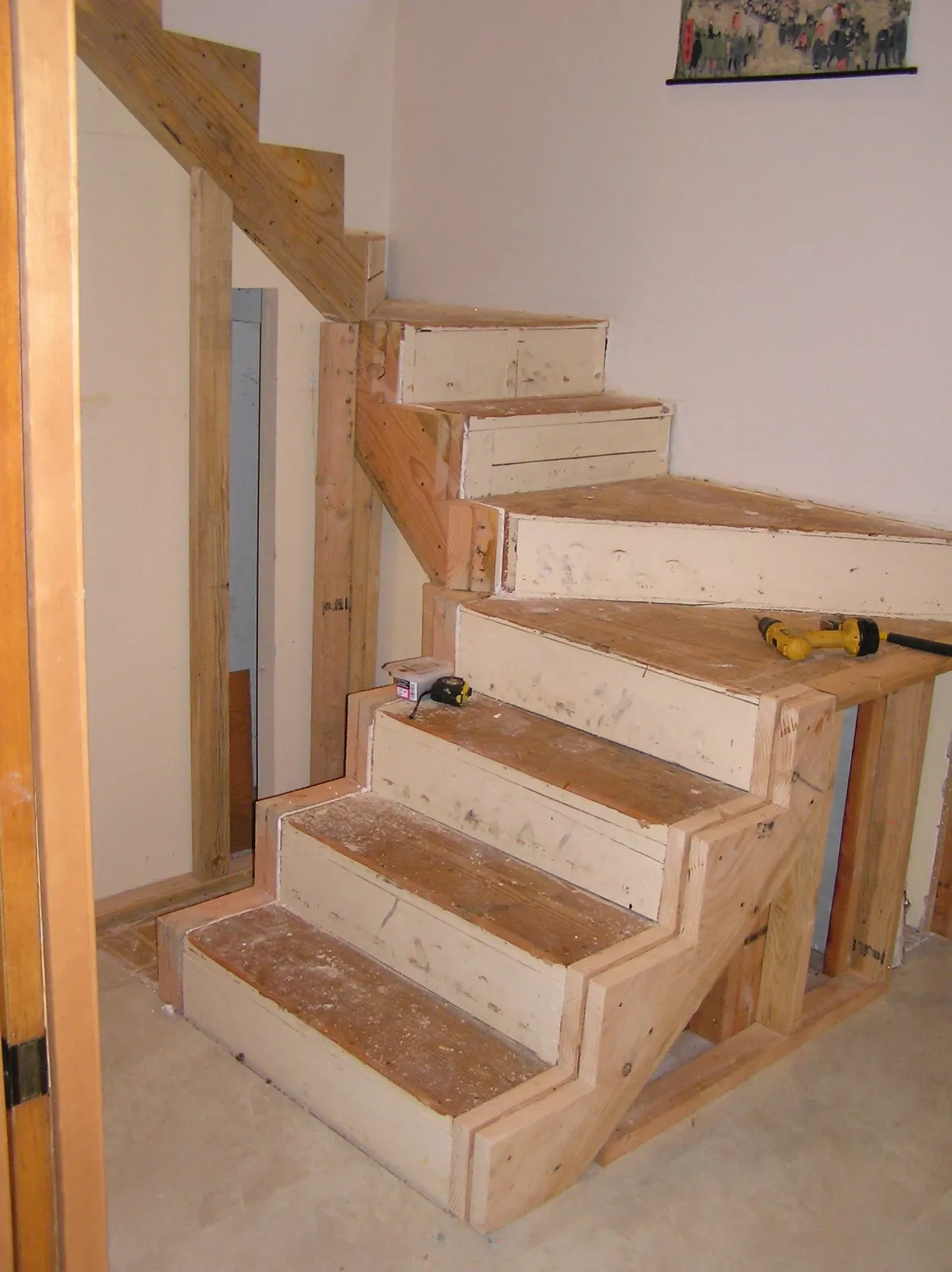 Struttura di una scala in legno