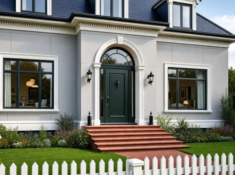 Casa con porta in PVC