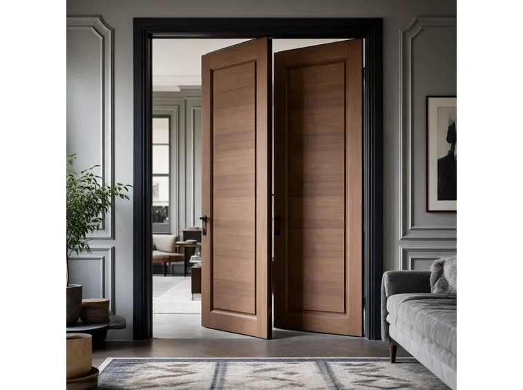 Porta a libro di legno