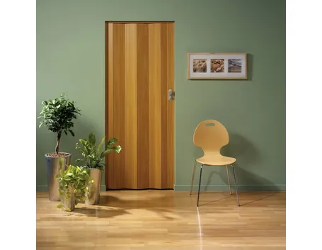 Porta a soffietto color legno