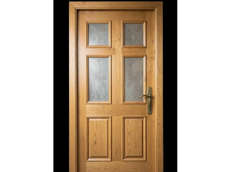 Porta in legno pregiato con dettagli