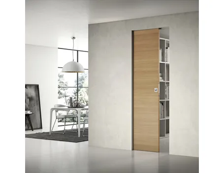 Porta scorrevole a scomparsa in legno