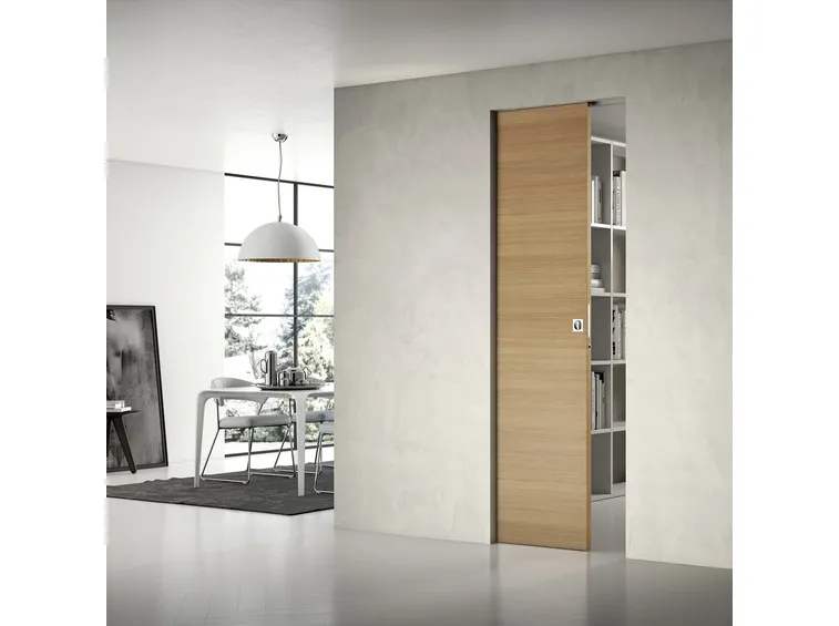 Porta scorrevole a scomparsa in legno