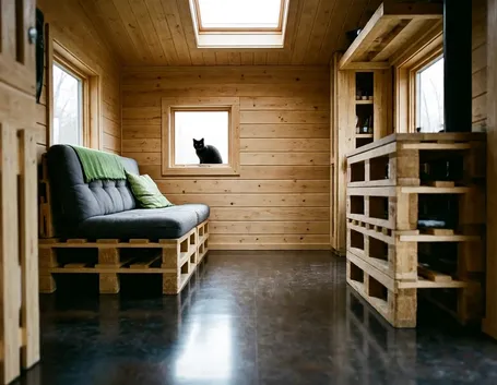 Casa costruita con pallet
