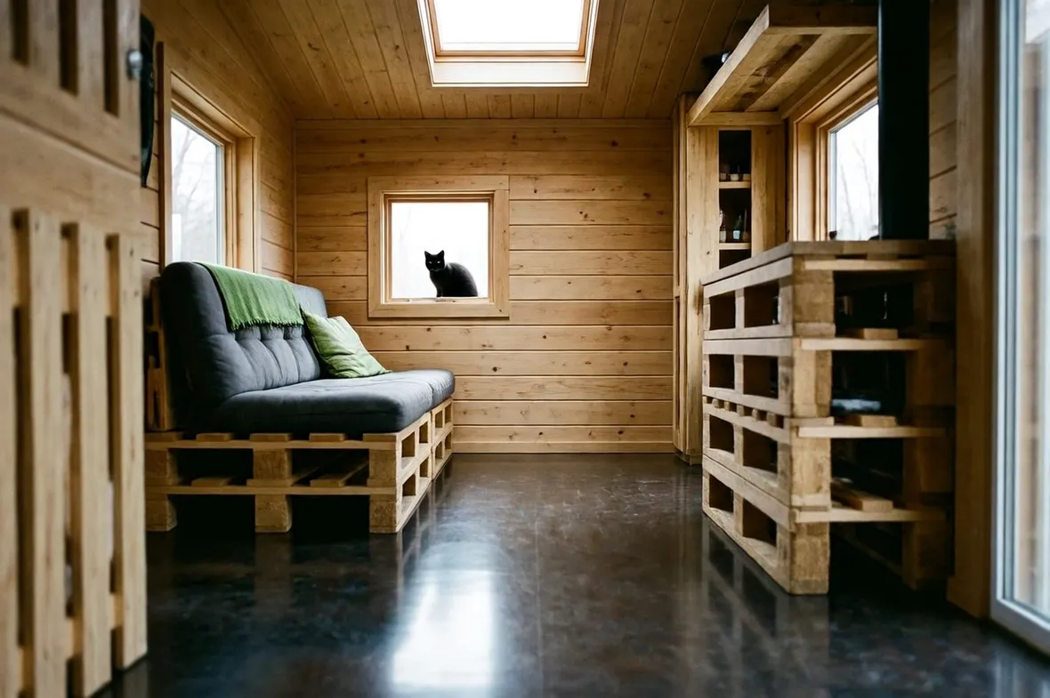 Casa costruita con pallet