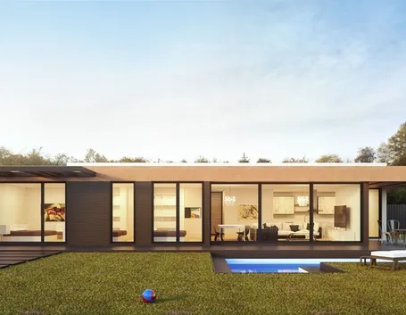 Casa con vetrate