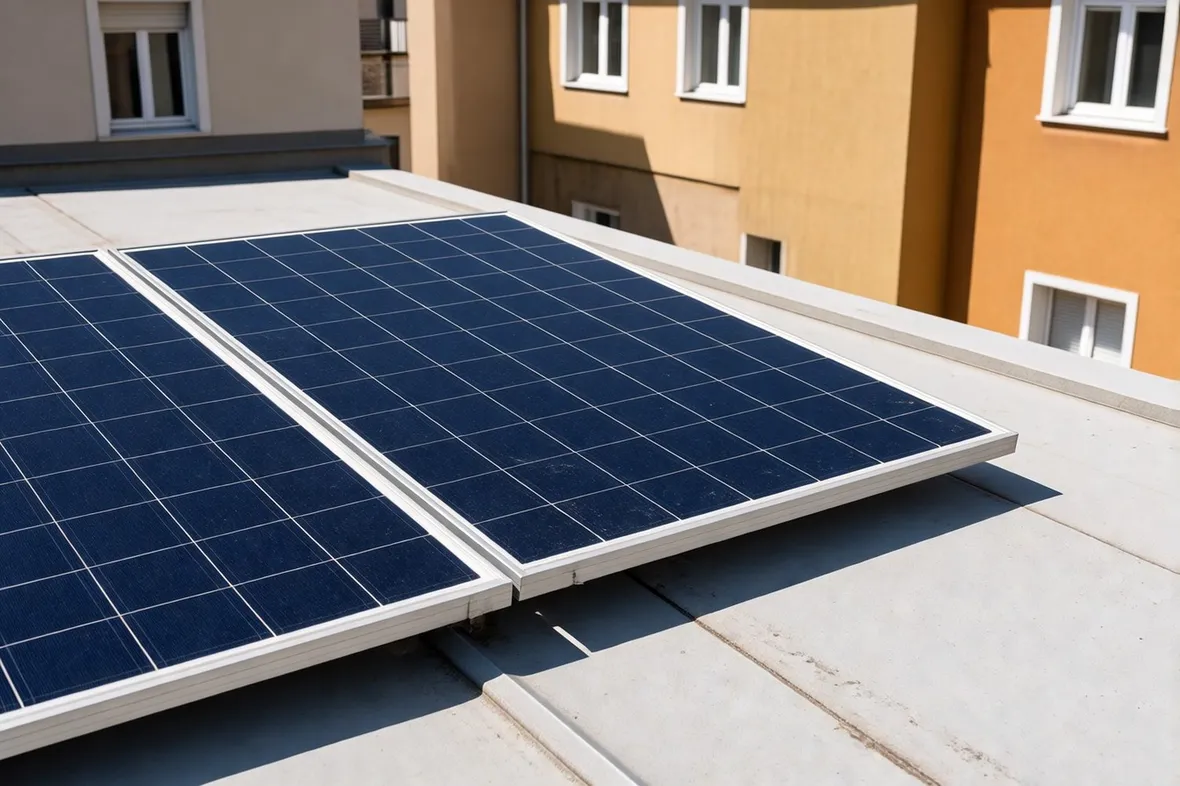 Tetto fotovoltaico di un appartamento