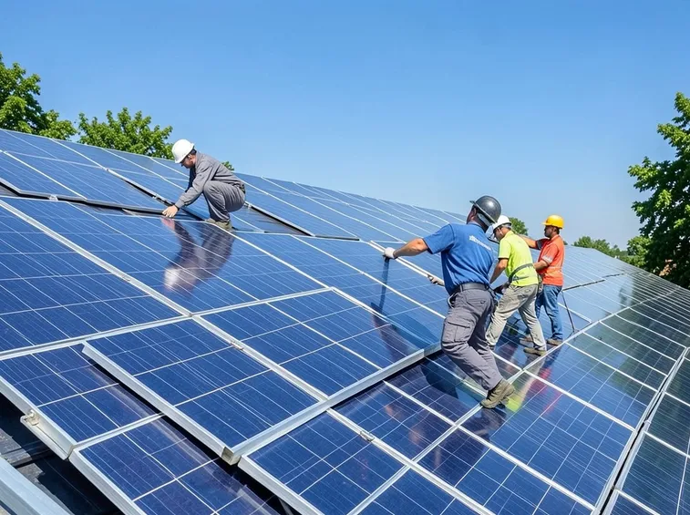 Installazione moduli fotovoltaici