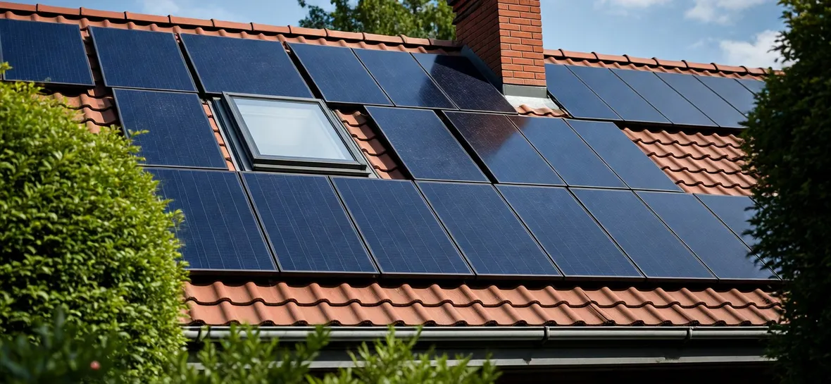 Moduli solari su abitazione