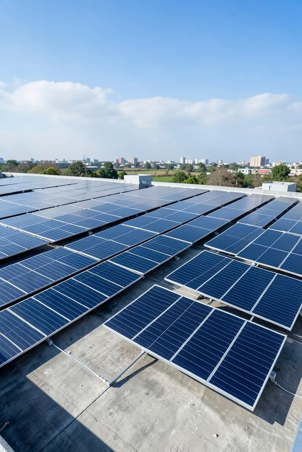Impianto fotovoltaico a film sottile.