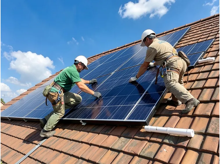 Fissaggio pannelli fotovoltaici su tetto inclinato