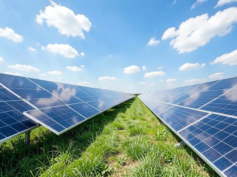 Distesa di pannelli fotovoltaici