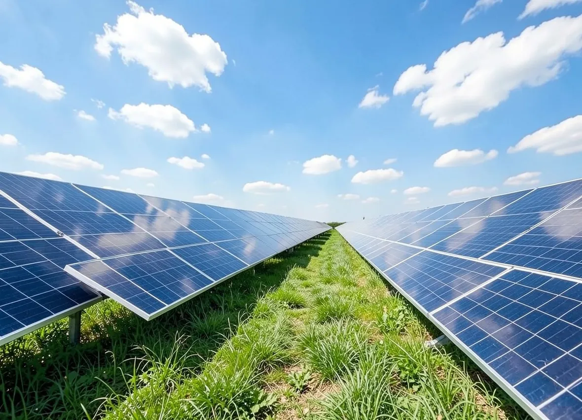 Distesa di pannelli fotovoltaici