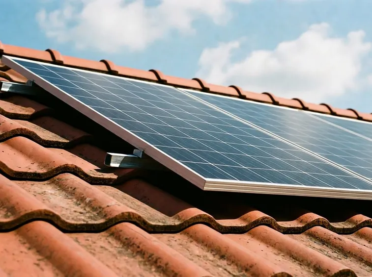 Tetto domestico con fotovoltaico