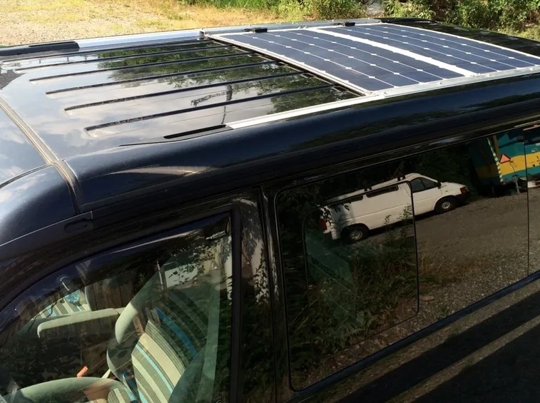 Pannelli fotovoltaici installati su camper
