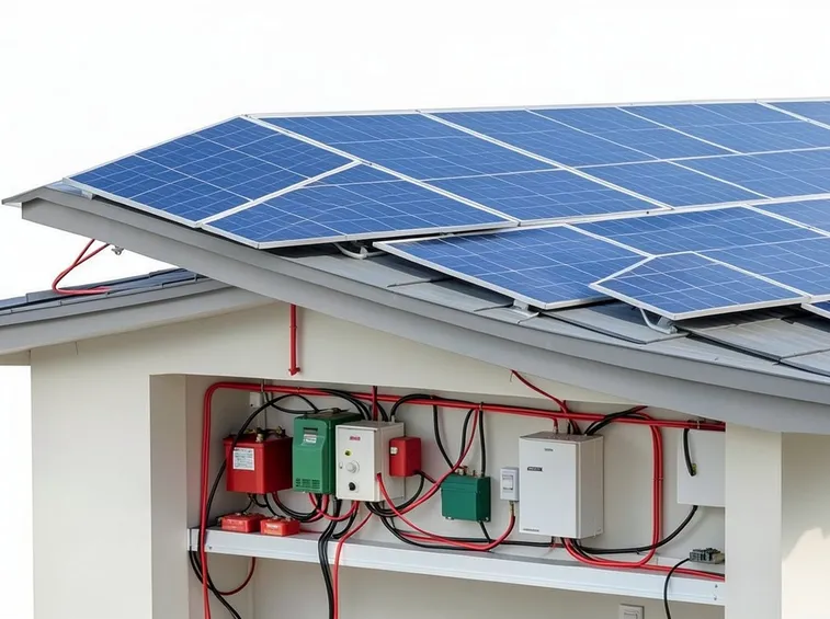 Rappresentazione di impianto fotovoltaico